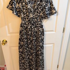 Shoreline Black and White Floral Maxi Dress